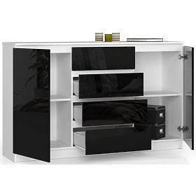 CREDENZA K160 2D 4SZ CLP PK NERO LUCIDO
