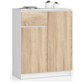 CREDENZA K80 2D 1SZ CLP PK BIANCO / ROVERE SONOMA