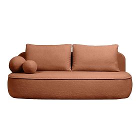 Divano con funzione letto e spazio di stoccaggio Bella rame, bouclé