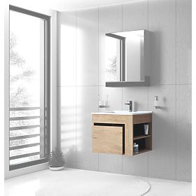 DUESA Mobiletto sotto lavabo 60/1S rovere dorato