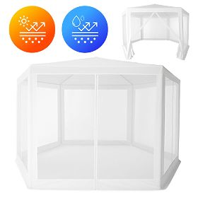 Gazebo da giardino 2x2x2 m con zanzariera bianco MultiGarden, MultiGarden