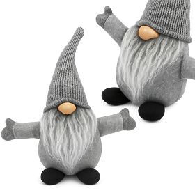 Gnomo di Natale 35 cm YX045 GRIGIO