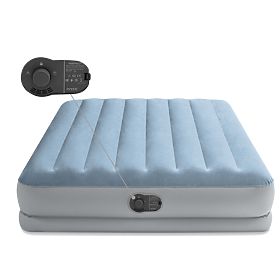 Grande materasso gonfiabile per due persone 203x152x36 cm con pompa elettrica integrata letto INTEX , INTEX