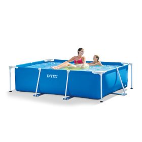 Grande piscina da giardino rettangolare con telaio 2,6x1,6m, INTEX