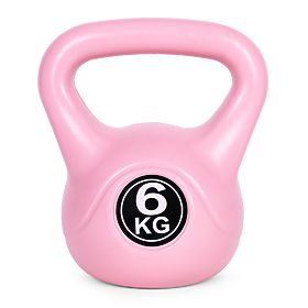 Kettlebell manubrio 6 kg per esercizi manubrio a sfera peso fitness rosa ModernHome