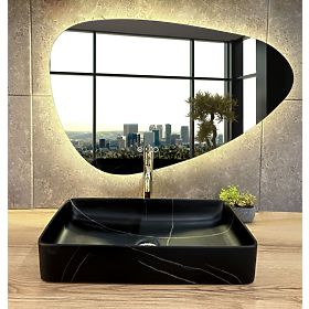 Lavabo da appoggio Denis Black Stone Matt, Rea