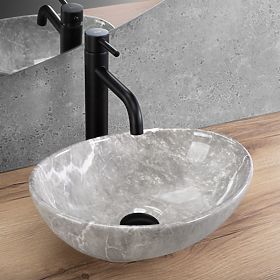 Lavabo da appoggio Rea Sofia Mini Grigio, Rea