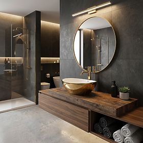 Lavabo da appoggio Rea Sofia Oro / Bianco