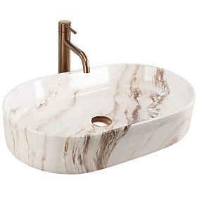Lavabo da appoggio senza tempo Rea Nadia 60 Marrone