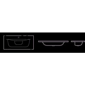 Lavabo da mobile a una vasca 100 cm