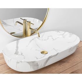 Lavabo da mobile REA CLEO 81 Marmo Shiny, Rea