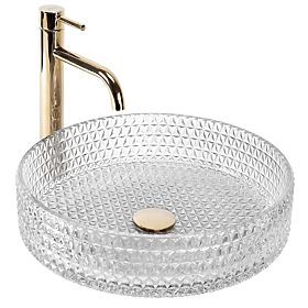 Lavabo da mobile Rea Cristal Transparent 39