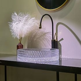 Lavabo da mobile Rea Cristal Transparent 39, Rea