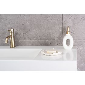 Lavabo in conglomerato Archi 75 CM bianco, Rea
