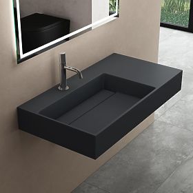 Lavabo in conglomerato Archi 75 CM Grigio opaco, Rea
