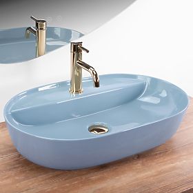 Lavabo REA Aura 61 L.Blue Shiny, Rea