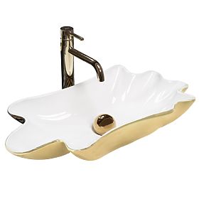 Lavabo REA Sea Infinity Oro/Bianco + Tappo, Rea