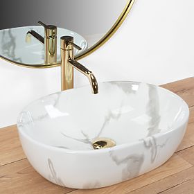 Lavabo senza tempo REA Amelia Marmo Shiny, Rea