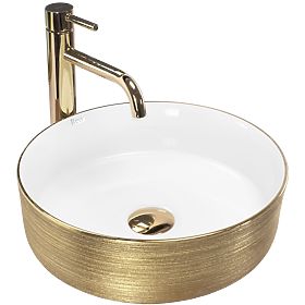 Lavabo senza tempo Rea Sami Brush Gold