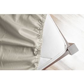 Lenzuolo in micro-pile di cotone - 160-180x200 cm - naturale