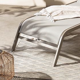 Lettino da giardino Sandy regolabile, grigio chiaro/beige