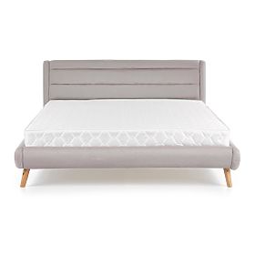 Letto imbottito ELANDA 160X200 cm - grigio chiaro, Halmar