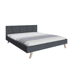 Letto imbottito HEAVEN 180 x 200 cm - Grigio