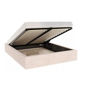 Letto imbottito ORLANDO 140 x 200 cm - Crema