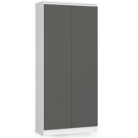 LIBRERIA CHIUSA R80 2D 8P CLP BIANCA / GRIGIA