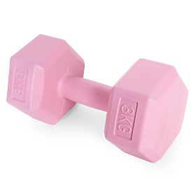 Manubri esagonali set 2x3 kg pesi per fitness rosa ModernHome