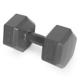 Manubri esagonali set 2x4 kg pesi per esercizi fitness grigi ModernHome, MODERNHOME