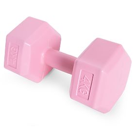 Manubri esagonali set 2x4 kg pesi per fitness rosa ModernHome