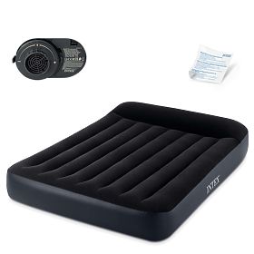Materasso gonfiabile con pompa letto velour Intex 64150ND, INTEX