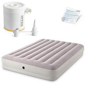 Materasso gonfiabile per due persone 203x152x30 cm con pompa elettrica letto INTEX 64179