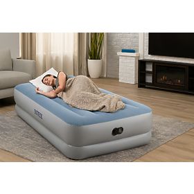 Materasso gonfiabile per una persona 191x99x36 cm con pompa elettrica USB integrata letto INTEX 641, INTEX