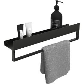Mensola da bagno per vasca SF01 60 cm nero opaco