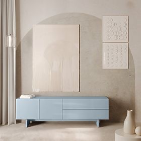 Mobile TV Glim, blu fumé, lucido