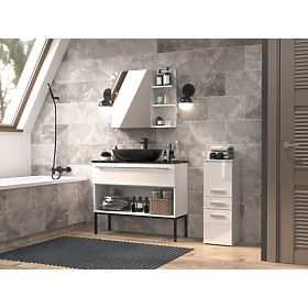 Mobiletto da bagno Nel V DDS BIANCO LUCIDO