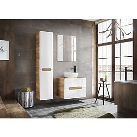 Mobiletto sotto lavabo da appoggio 60 cm 2 cassetti