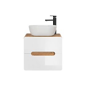 Mobiletto sotto lavabo da appoggio 60 cm 2 cassetti