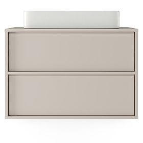 Mobiletto sotto lavabo da appoggio Mossy, 80 cm, cashmere