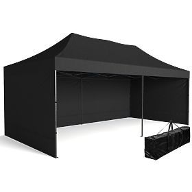 Padiglione commerciale espresso - 3x6 m - nero, Bauerkraft