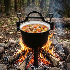 Pentola in ghisa smaltata 5L MultiGarden per falò e grigliate, MultiGarden