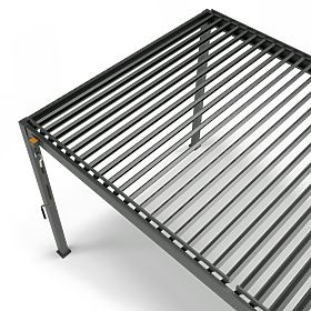 Pergola da giardino autoportante Antilla in alluminio, 5x3 m, bioclimatica, lamelle mobili, antracit