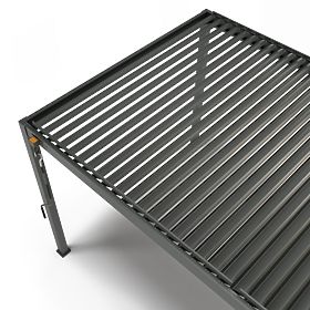 Pergola da giardino autoportante Antilla in alluminio, 6x3 m, bioclimatica, lamelle mobili, antracit