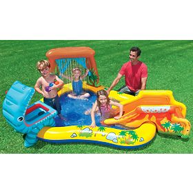 Piscina d'acqua parco giochi per bambini con scivolo e fontana Intex 57444, INTEX
