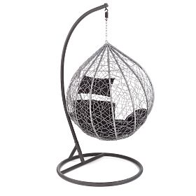 Poltrona da giardino EGGY grigia/nera (3p=1ks)
