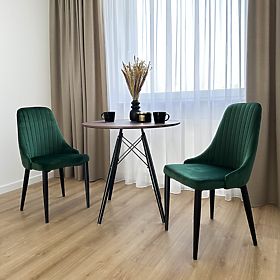 Poltrona in velluto LORIENT VELVET verde scuro