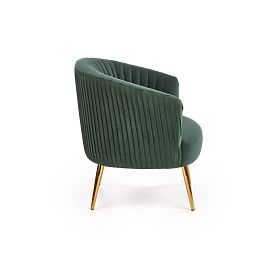 Poltrona relax CROWN verde scuro / oro, Halmar