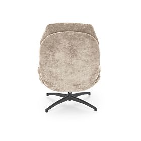 Poltrona relax DARIO con poggiapiedi e funzione a dondolo, beige (1p=1pz), Halmar